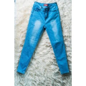 Butt I Love You Blue Skinny Jeans